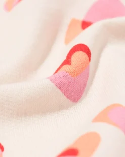 babykledingset comfy fit rib hartjes ecru