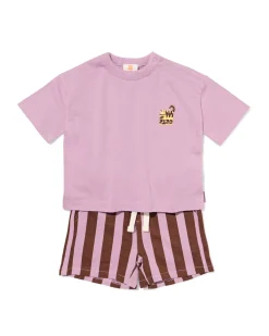 babykledingset comfy fit strepen paars