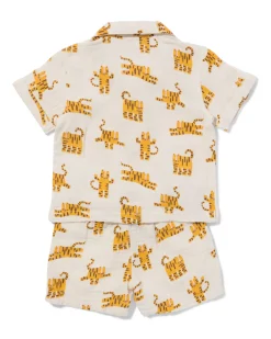 babykledingset comfy fit mousseline tijgers ecru