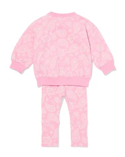 babykledingset comfy fit sweatstof paisley roze