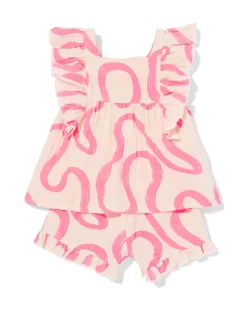 babykledingset mousseline swirl ecru