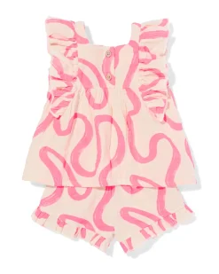 babykledingset mousseline swirl ecru