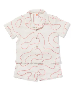 babykledingset mousseline swirl ecru