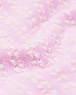 babykledingset seersucker strepen roze