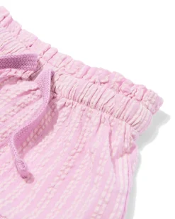 babykledingset seersucker strepen roze