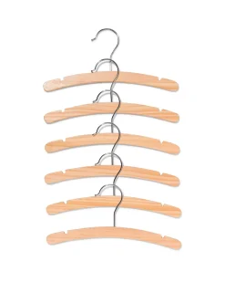 babykleerhangertjes hout - 6 stuks