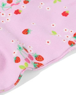 babylegging flared fit rib bloemen paars