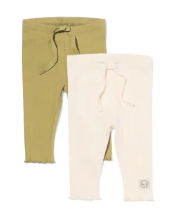 babyleggings rib - 2 stuks paars
