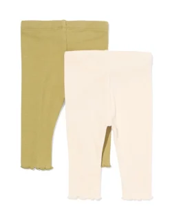 babyleggings rib - 2 stuks paars