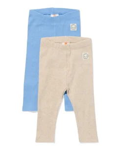babyleggings rib - 2 stuks blauw