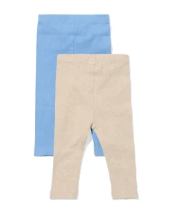 babyleggings rib - 2 stuks blauw