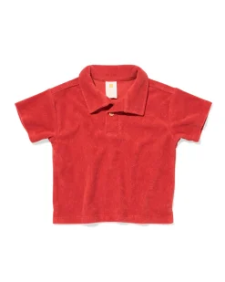 babypolo badstof rood