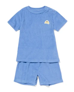 babypyjama badstof blauw