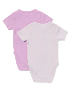 babyromper LENZING™ ECOVERO™ rib - 2 stuks lila