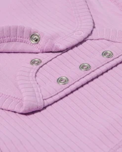 babyromper LENZING™ ECOVERO™ rib - 2 stuks lila