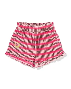 babyshort comfy fit seersucker strepen roze