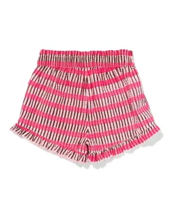 babyshort comfy fit seersucker strepen roze