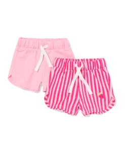 babyshorts comfort fit strepen - 2 stuks roze