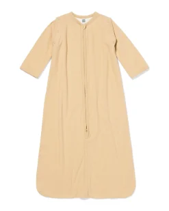 babyslaapzak met afneembare mouwen rib 0.5tog zand