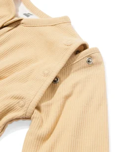 babyslaapzak met afneembare mouwen rib 0.5tog zand