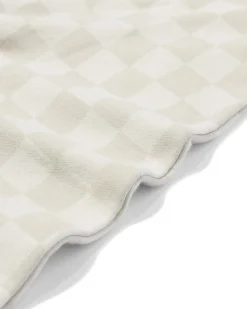 babyslaapzak met afneembare mouwen katoen 0.5tog ruiten blauw
