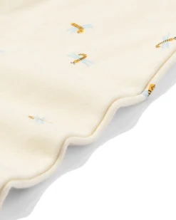 babyslaapzak met afneembare mouwen katoen 0.5tog libellen gebroken wit