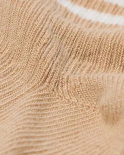 babysokken strepen - 5 paar beige
