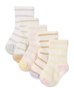 babysokken strepen - 5 paar multicolor