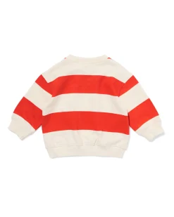 babysweater strepen rood