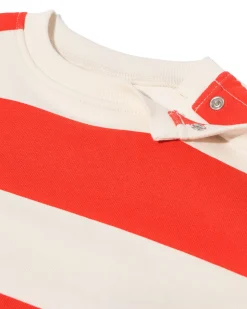 babysweater strepen rood