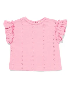 babytop broderie roze