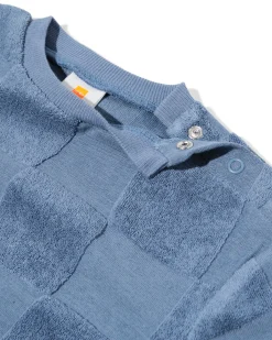 babytrui badstof blokken blauw