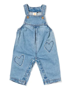 babytuinbroek denim hartjes denim