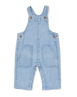 babytuinbroek strepen denim