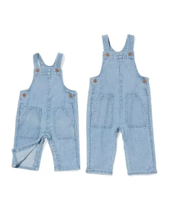 babytuinbroek strepen denim