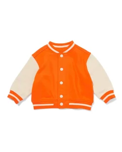 babyvest bomber sweatstof Koningsdag oranje