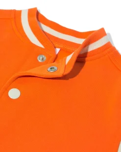 babyvest bomber sweatstof Koningsdag oranje