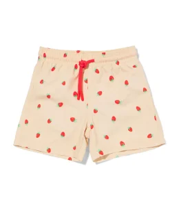 babyzwembroek aardbeien beige