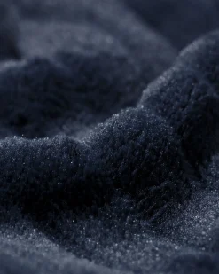 badjas rib fleece donkerblauw