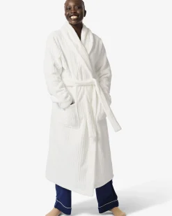 badjas rib fleece wit