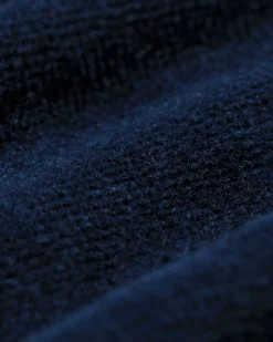badjas velours donkerblauw