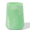 badkamer beker 10x⌀8cm epoxy marmerlook groen
