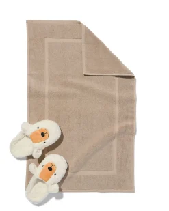 badmat 50x85 zware kwaliteit taupe