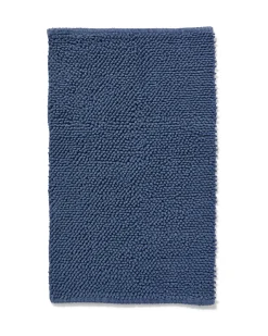 badmat 50x85cm chenille staalblauw