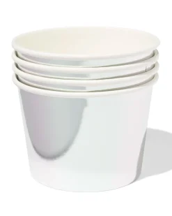 bakje 450ml papier zilver - 4 stuks