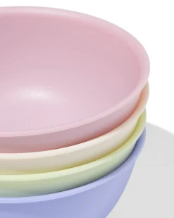 bakjes 430ml kunststof pastel - 4 stuks
