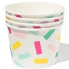bakjes 450ml papier confetti - 4 stuks