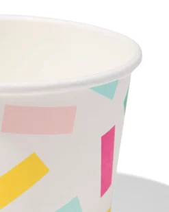 bakjes 450ml papier confetti - 4 stuks