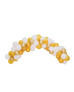 ballonnenboog 75x23cm 250cm wit-goud