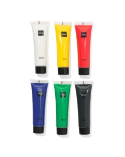 basiskleuren acrylverf 20ml - 6 stuks